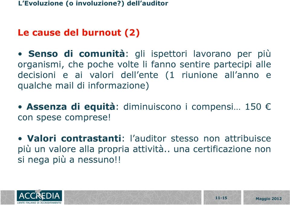 Assenza di equità: diminuiscono i compensi 150 con spese comprese!