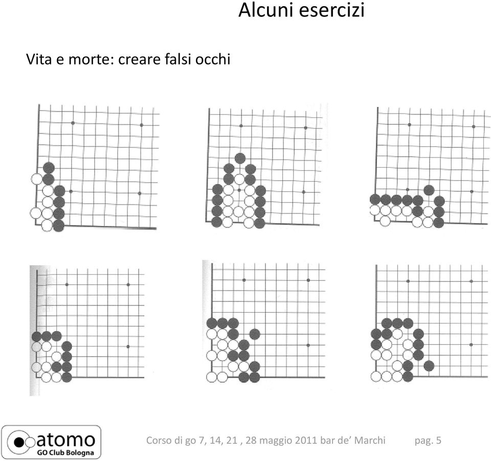 Corso di go 7, 14, 21, 28