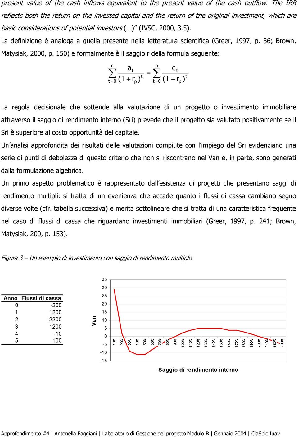 La defiizioe è aaloga a quella presete ella letteratura scietifica (Greer, 1997, p. 36; Brow, Matysiak, 2000, p.