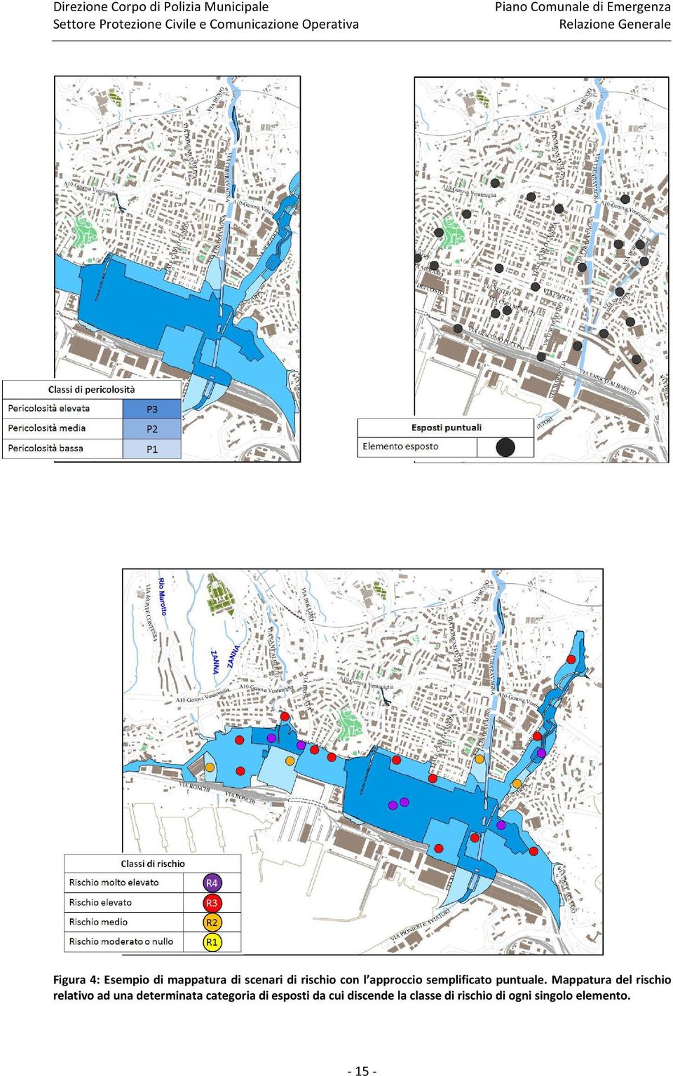 Mappatura del rischio relativo ad una determinata