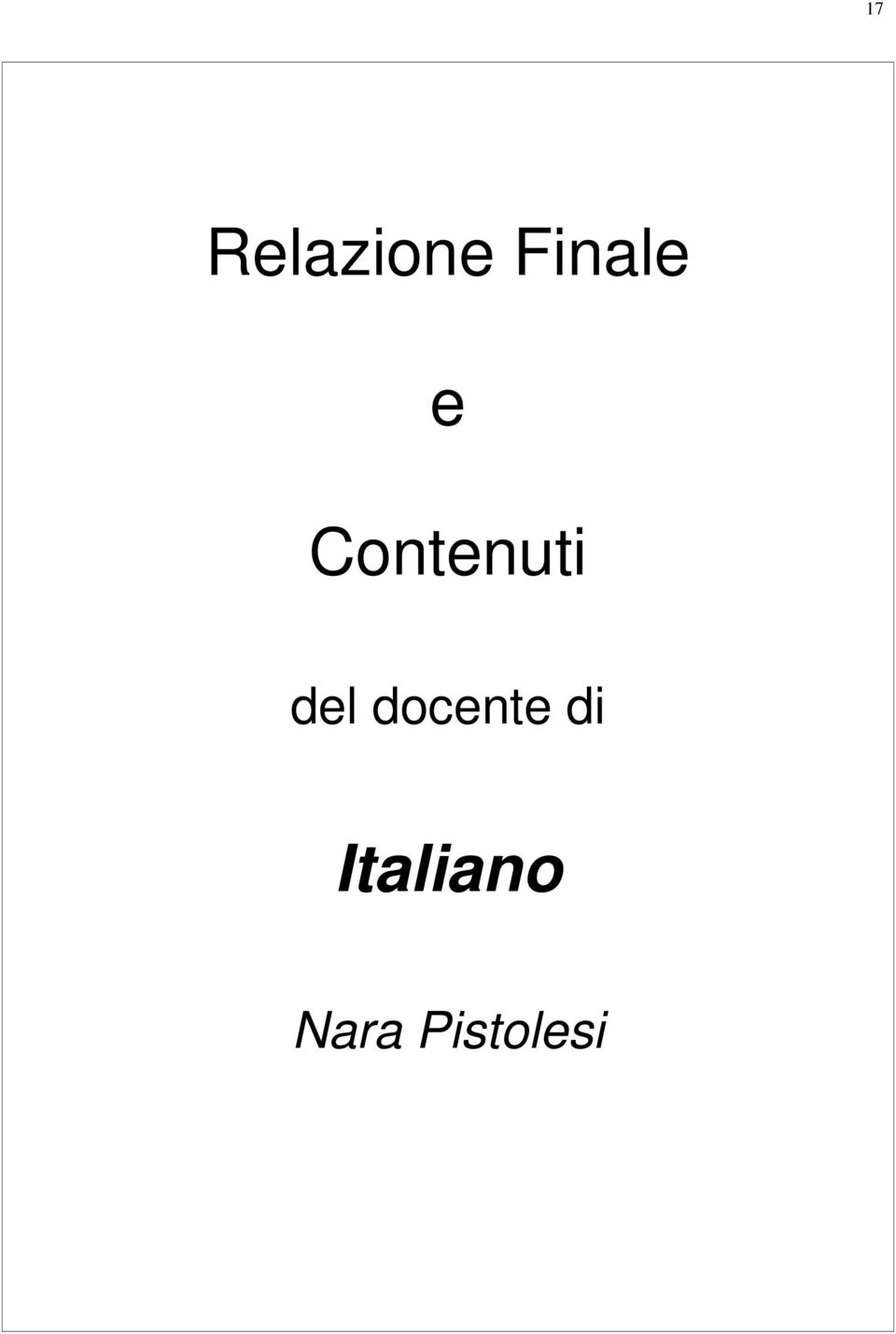 Contenuti del