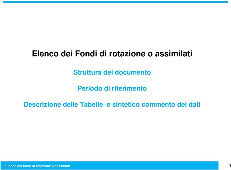 riferimento Decrizione delle Tabelle e