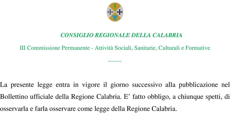 Regione Calabria.