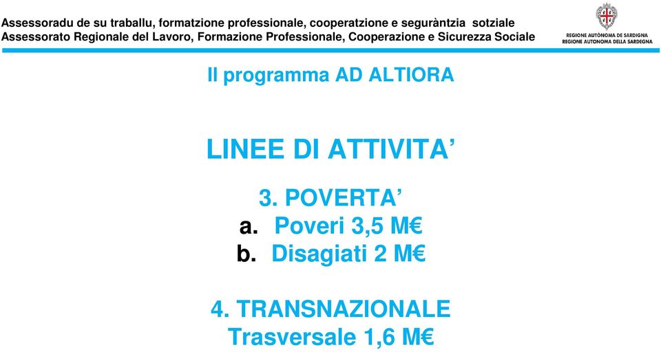 PERSONE SVANTAGGI 2. ATE o g.2.1 Azioni che favoris1.