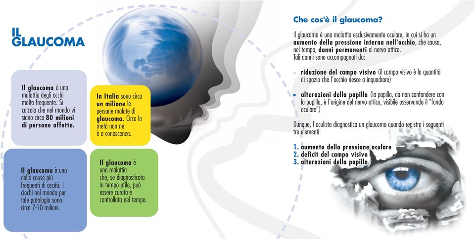 Il glaucoma è una malattia che, se diagnosticata in tempo utile, può essere curata e controllata nel tempo. Che cos'è il glaucoma?