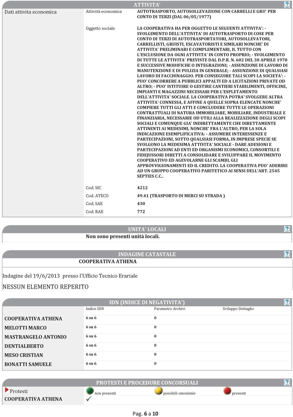 PRELIMINARI E COMPLEMENTARI, IL TUTTO CON L'ESCLUSIONE DA OGNI ATTIVITA' IN CONTO PROPRIO; - SVOLGIMENTO DI TUTTE LE ATTIVITA' PREVISTE DAL D.P.R. N.