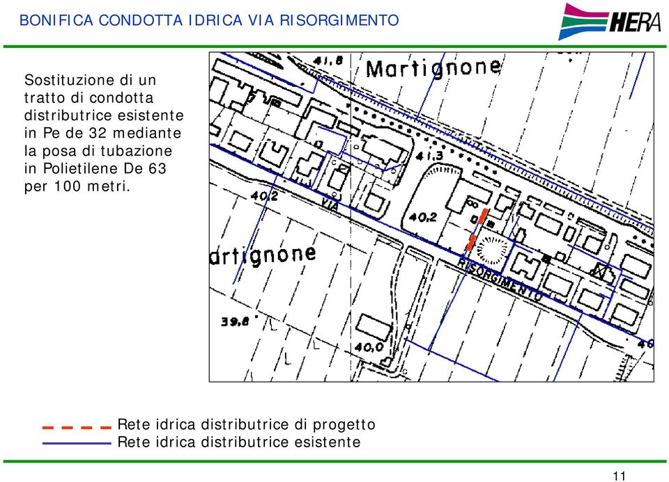 la posa di tubazione in Polietilene De 63 per 100 metri.