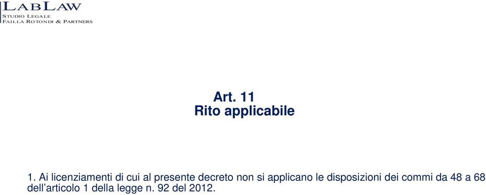 decreto non si applicano le disposizioni