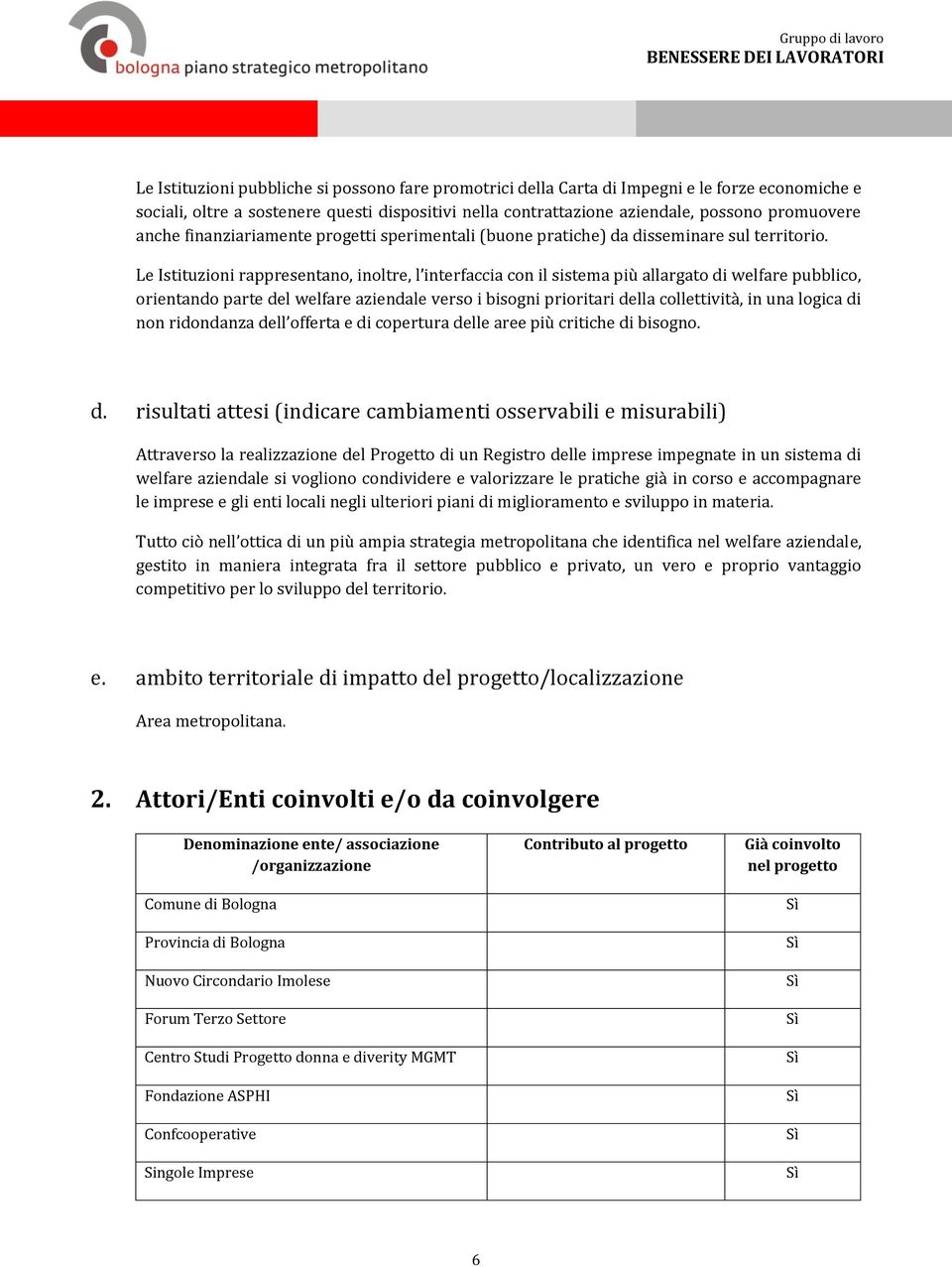 Le Istituzioni rappresentano, inoltre, l interfaccia con il sistema più allargato di welfare pubblico, orientando parte del welfare aziendale verso i bisogni prioritari della collettività, in una