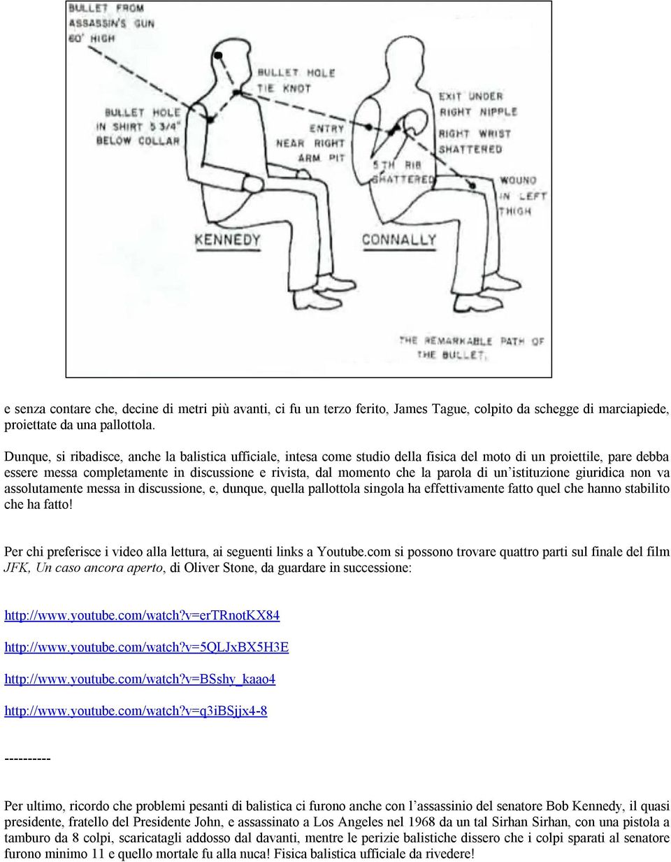 non va assolutamnt mssa in discussion,, dunqu, qulla pallottola singola ha ffttivamnt fatto qul ch hanno stabilito ch ha fatto! P chi pfisc i vido alla lttua, ai sgunti links a Youtub.