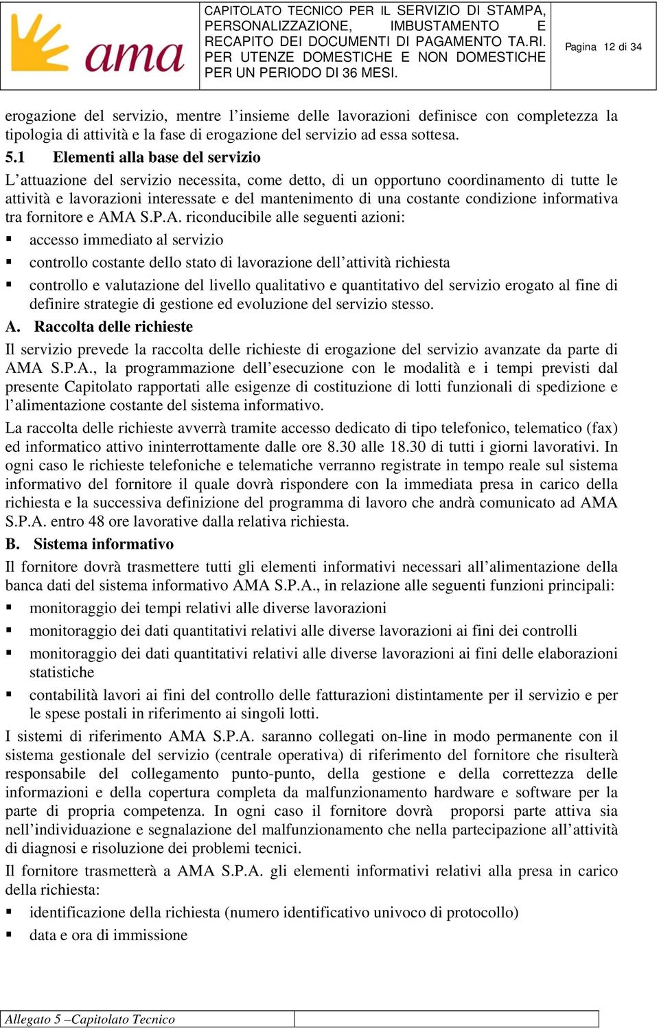 condizione informativa tra fornitore e AM