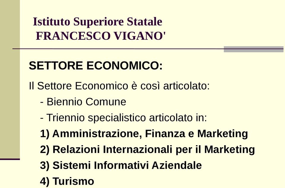 Amministrazione, Finanza e Marketing 2) Relazioni