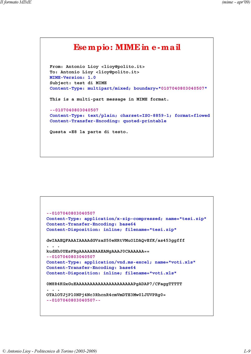 --0107040803040507 Content-Type: text/plain; charset=iso-8859-1; format=flowed Content-Transfer-Encoding: quoted-printable Questa =E8 la parte di testo.