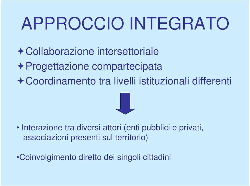 Interazione tra diversi attori (enti pubblici e privati,