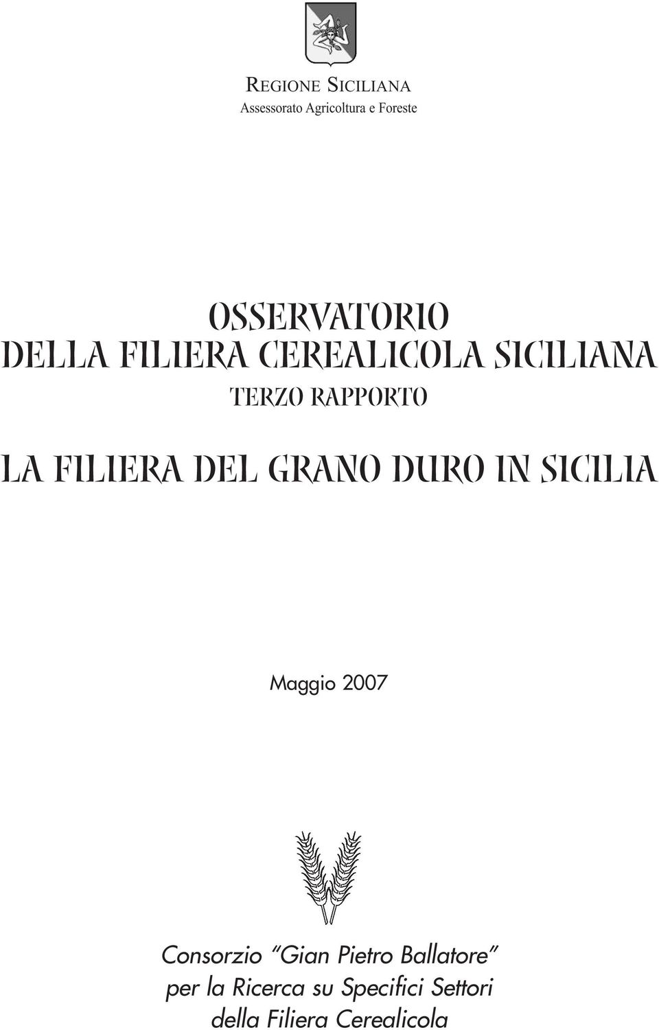 del grano duro in Sicilia Maggio 2007 Consorzio Gian Pietro