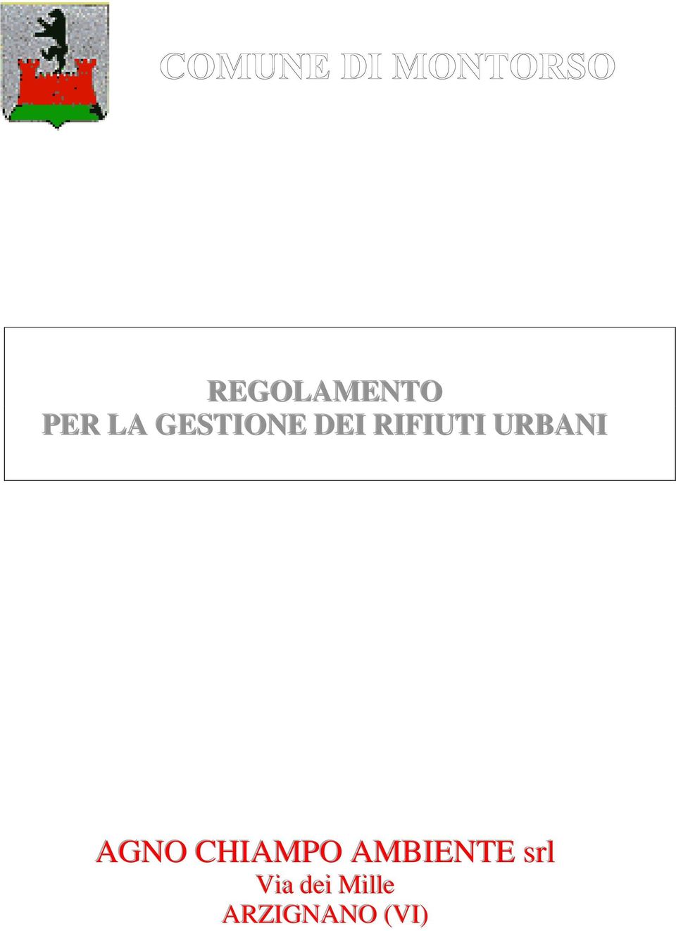 URBANI AGNO CHIAMPO