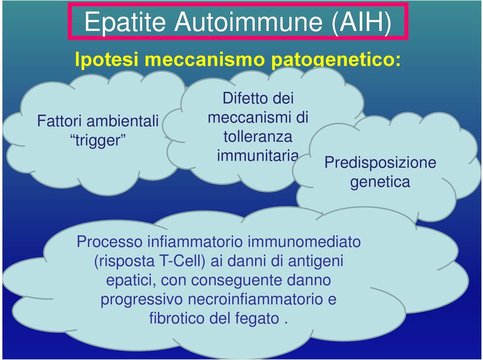 infiammatorio immunomediato (risposta T-Cell) ai danni di antigeni