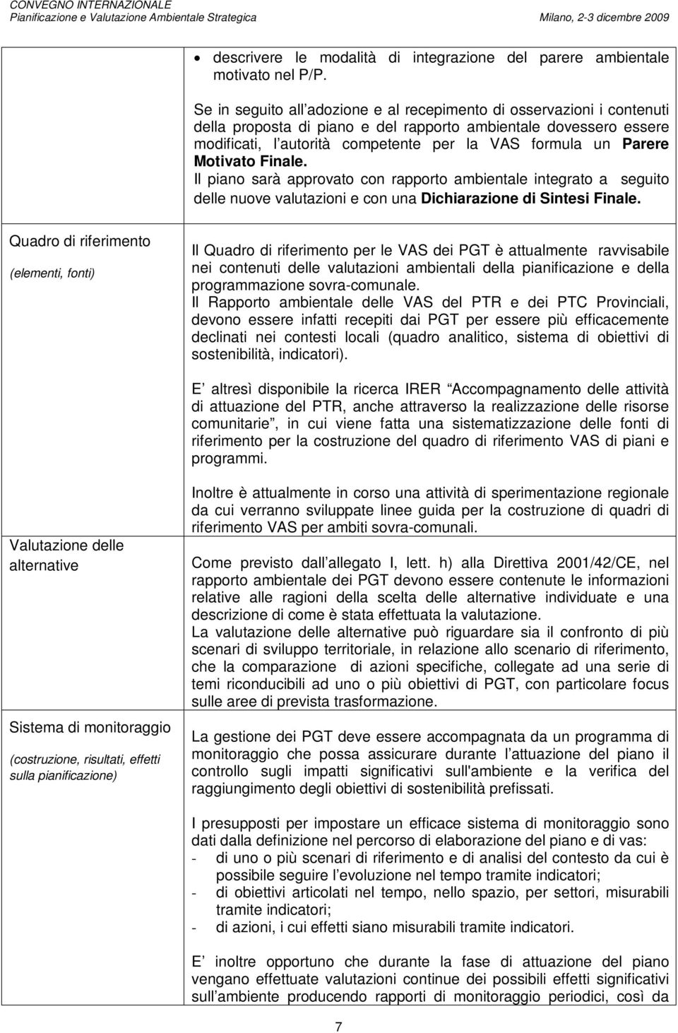 Parere Motivato Finale. Il piano sarà approvato con rapporto ambientale integrato a seguito delle nuove valutazioni e con una Dichiarazione di Sintesi Finale.