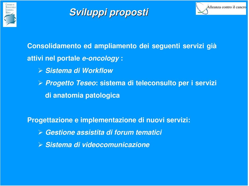 teleconsulto per i servizi di anatomia patologica Progettazione e