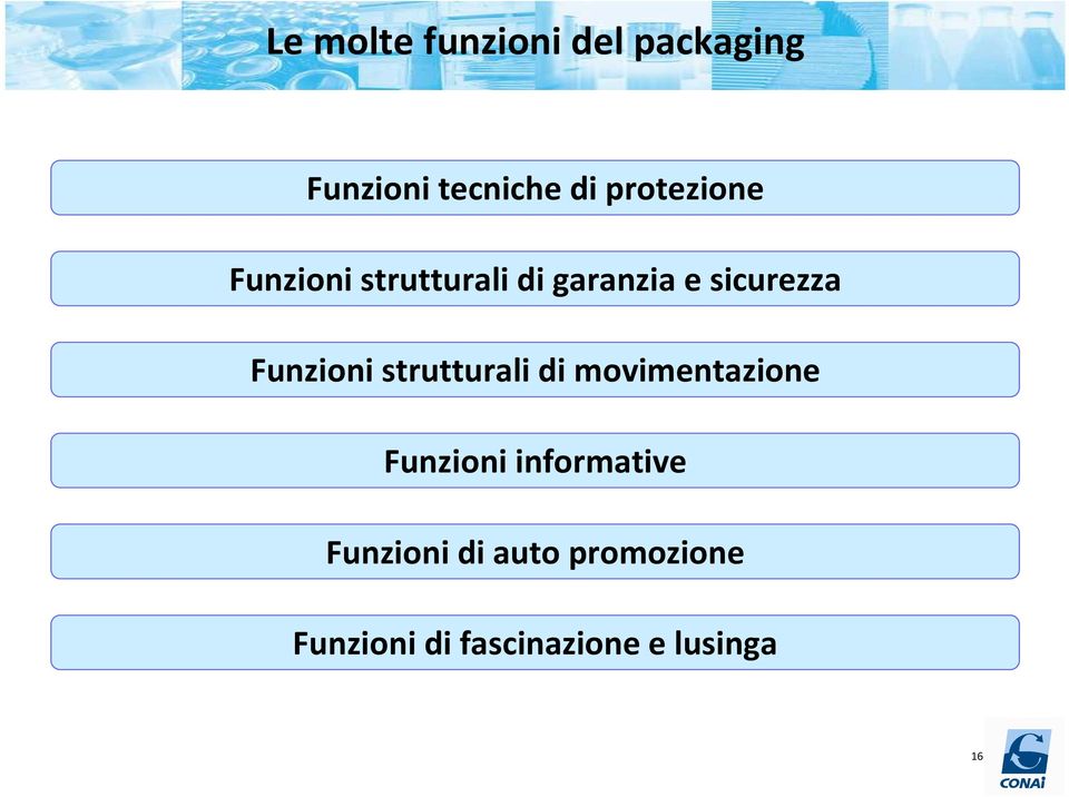 Funzioni strutturali di movimentazione Funzioni