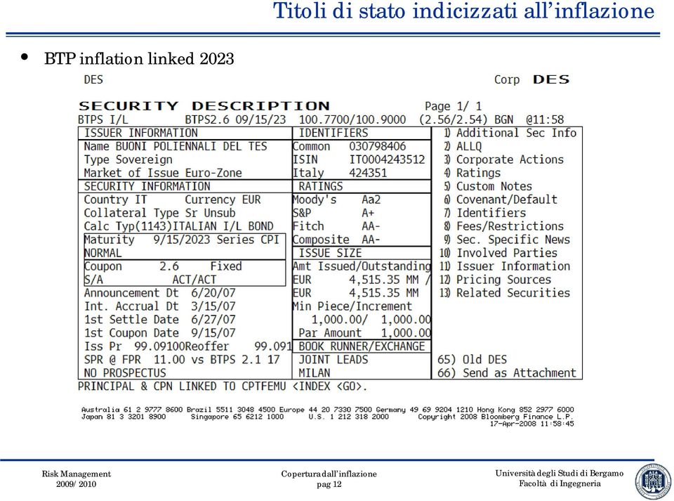 inflazione BTP