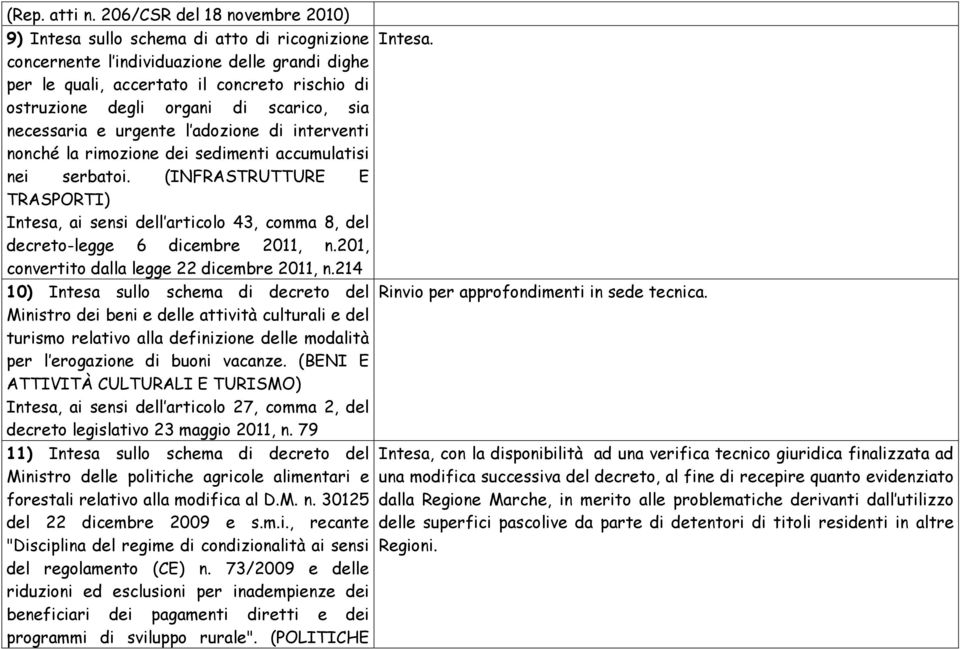 scarico, sia necessaria e urgente l adozione di interventi nonché la rimozione dei sedimenti accumulatisi nei serbatoi.