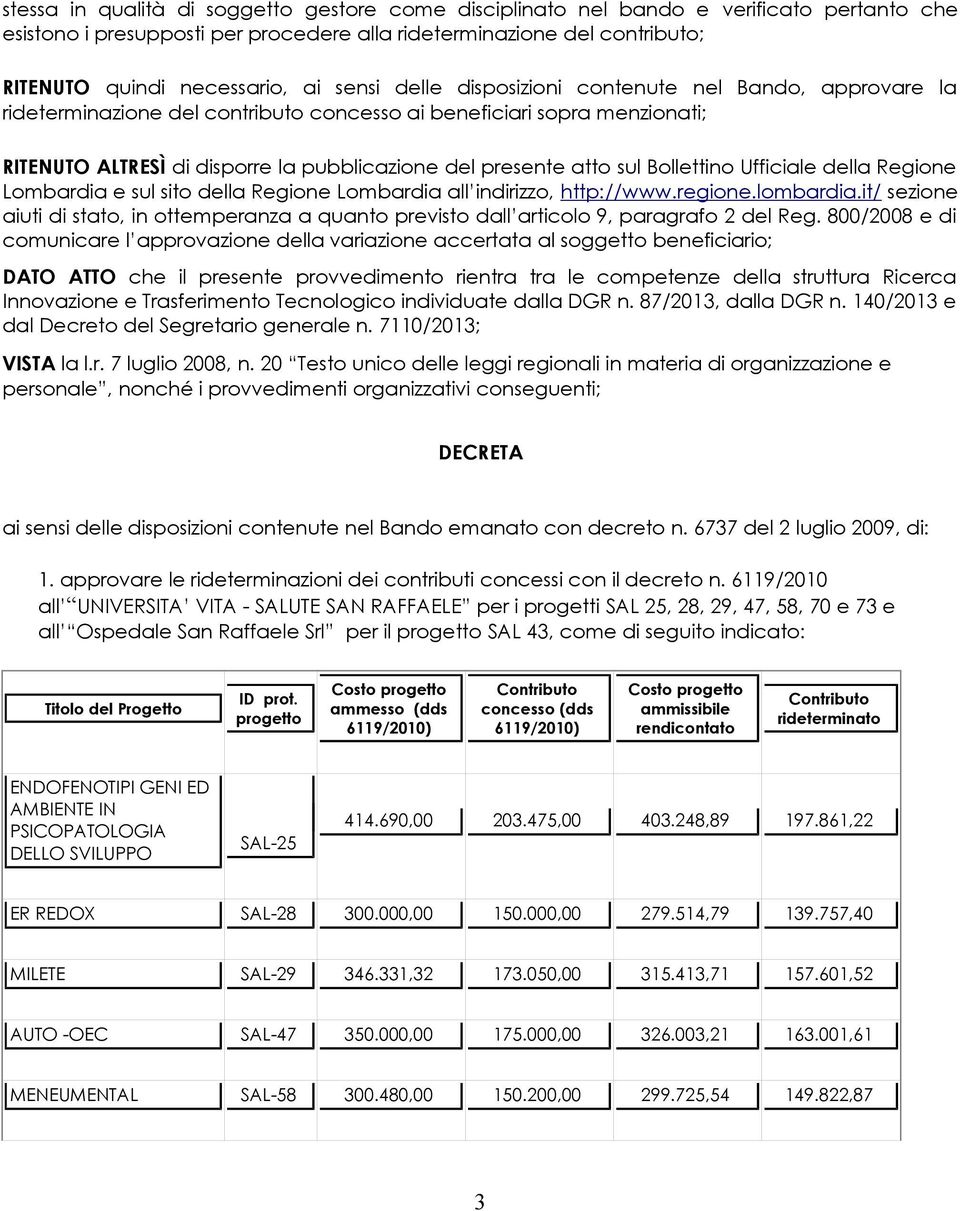 sul Bollettino Ufficiale della Regione Lombardia e sul sito della Regione Lombardia all indirizzo, http://www.regione.lombardia.