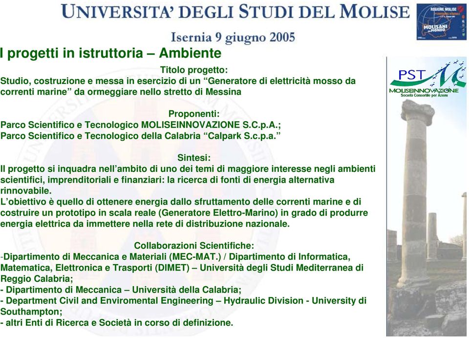 co Scientifico e Tecnologico della 