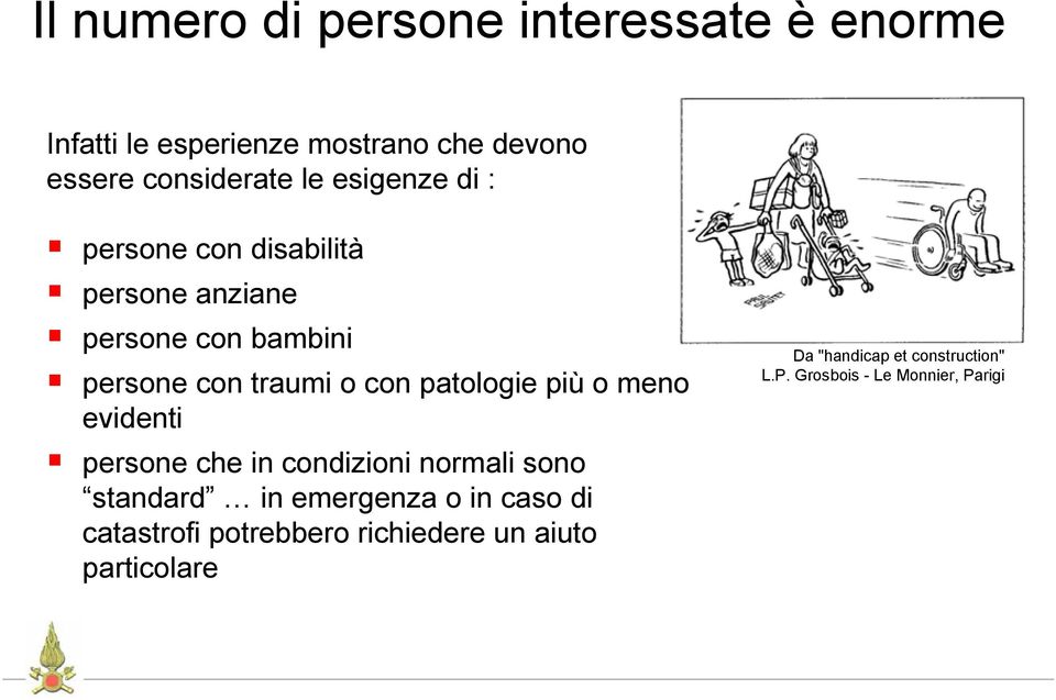 patologie più o meno evidenti persone che in condizioni normali sono standard in emergenza o in caso di