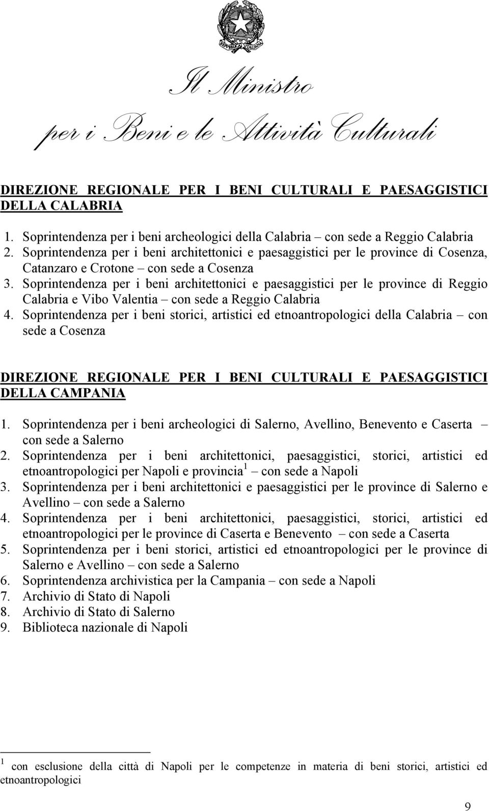 Soprintendenza per i beni architettonici e paesaggistici per le province di Reggio Calabria e Vibo Valentia con sede a Reggio Calabria 4.