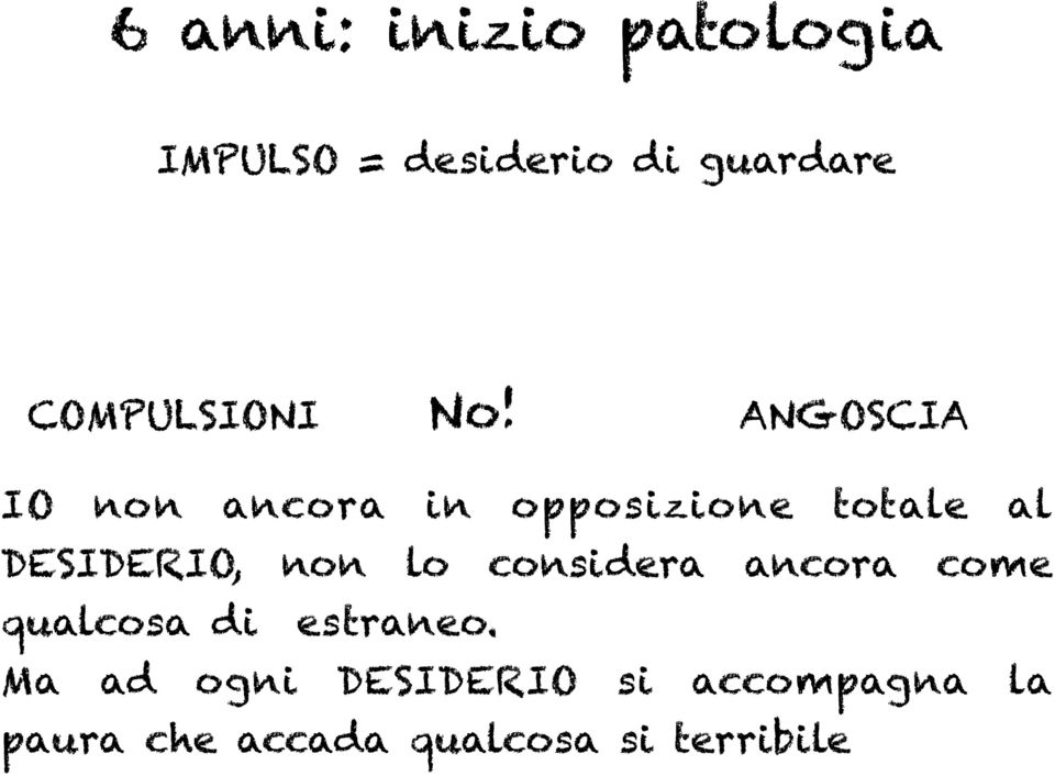 ANGOSCIA IO non ancora in opposizione totale al DESIDERIO, non