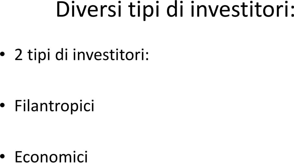 di investitori: