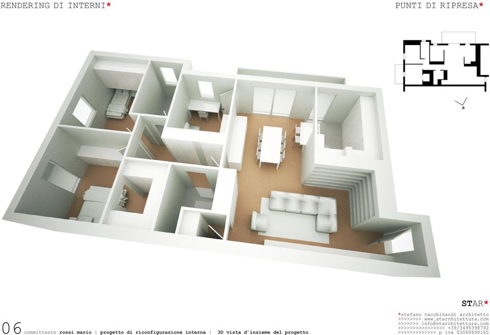 riconfigurazione interna 3D vista d