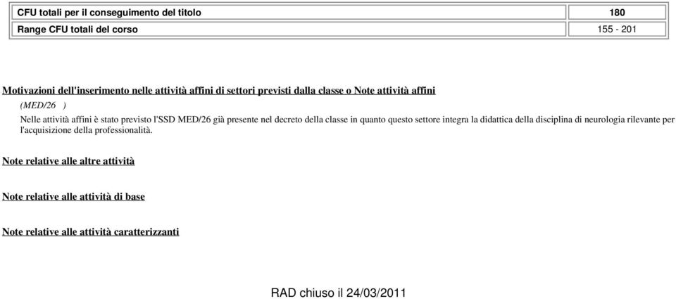 decreto della classe in quanto questo settore integra la didattica della disciplina di neurologia rilevante per l'acquisizione della