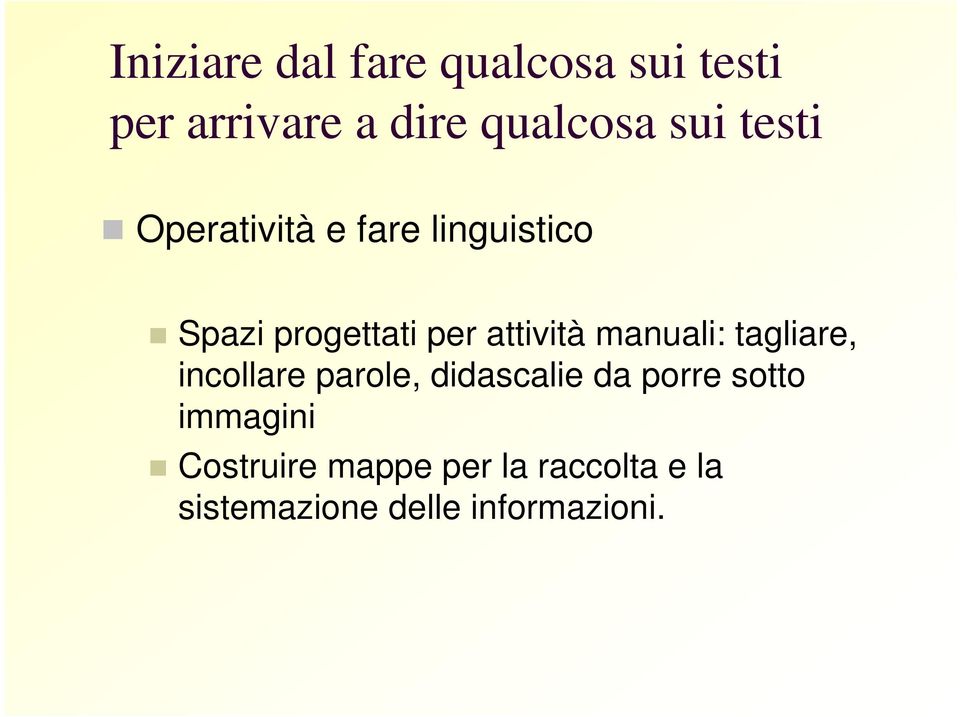 manuali: tagliare, incollare parole, didascalie da porre sotto