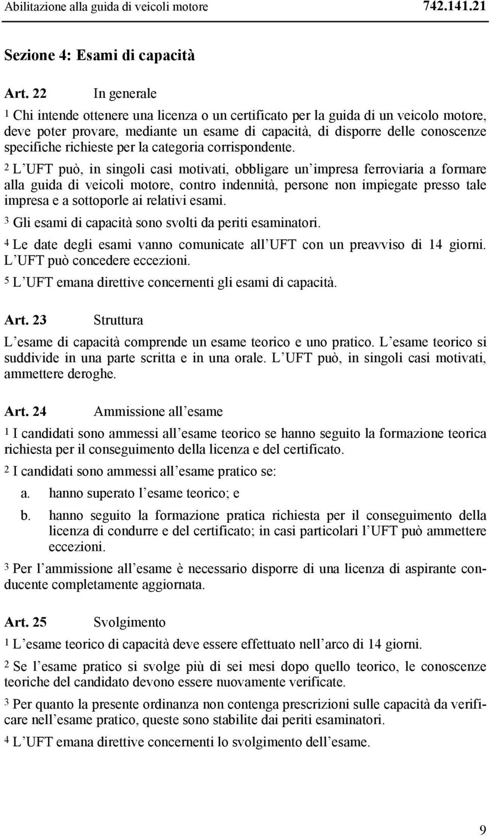 richieste per la categoria corrispondente.