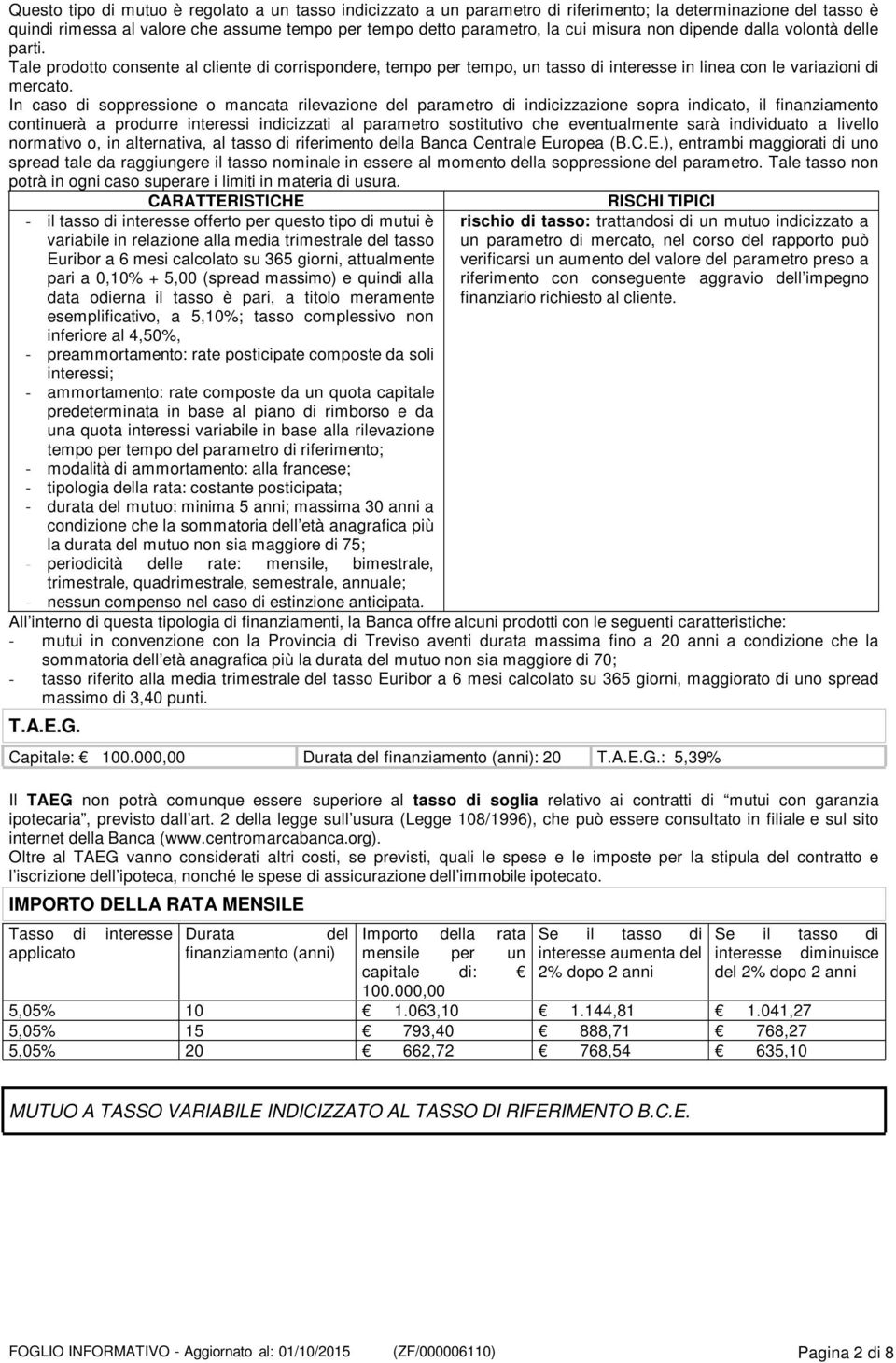 In caso di soppressione o mancata rilevazione del parametro di indicizzazione sopra indicato, il finanziamento continuerà a produrre interessi indicizzati al parametro sostitutivo che eventualmente