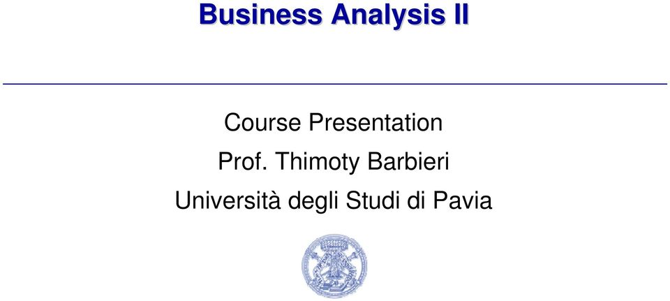 Presentation Prof.