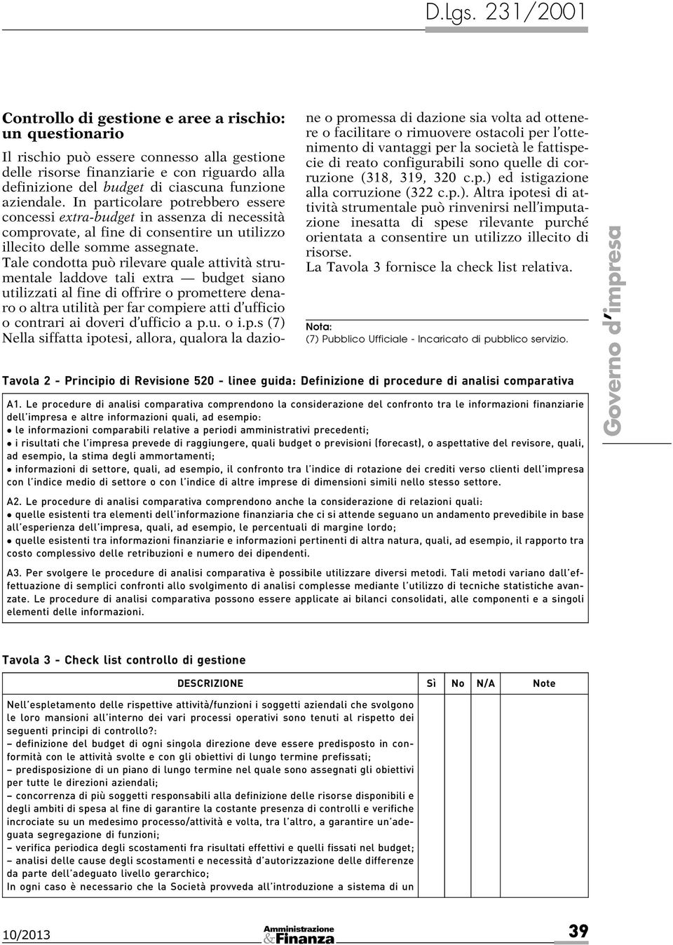 Tale condotta può rilevare quale attività strumentale laddove tali extra budget siano utilizzati al fine di offrire o promettere denaro o altra utilità per far compiere atti d ufficio