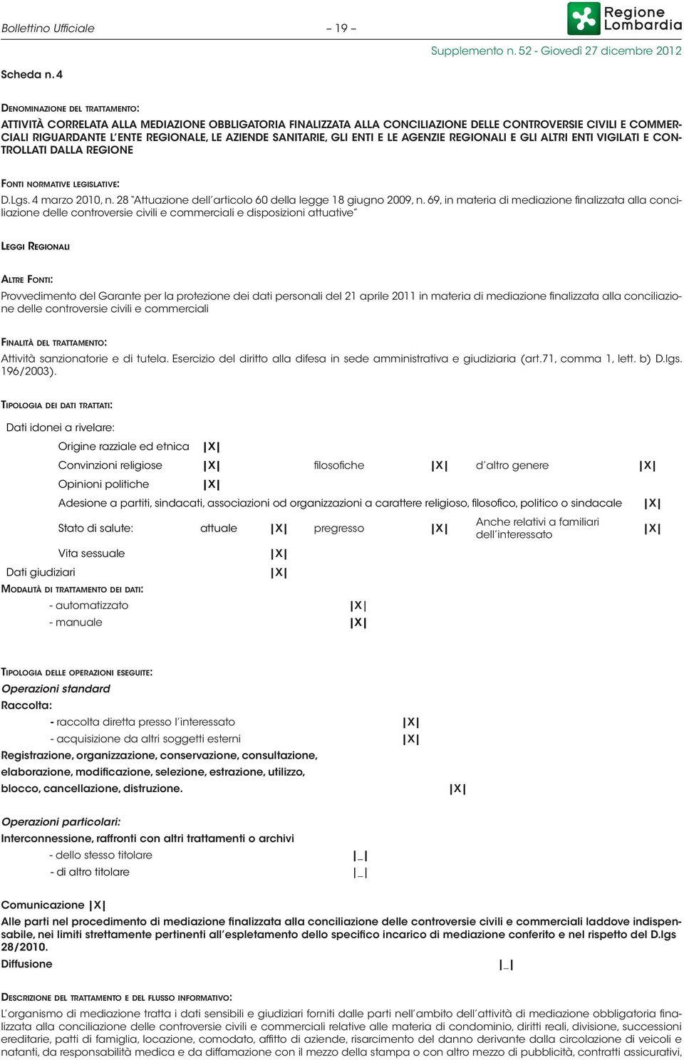 SANITARIE, GLI ENTI E LE AGENZIE REGIONALI E GLI ALTRI ENTI VIGILATI E CON- TROLLATI DALLA REGIONE Fonti normative legislative: D.Lgs. 4 marzo 2010, n.