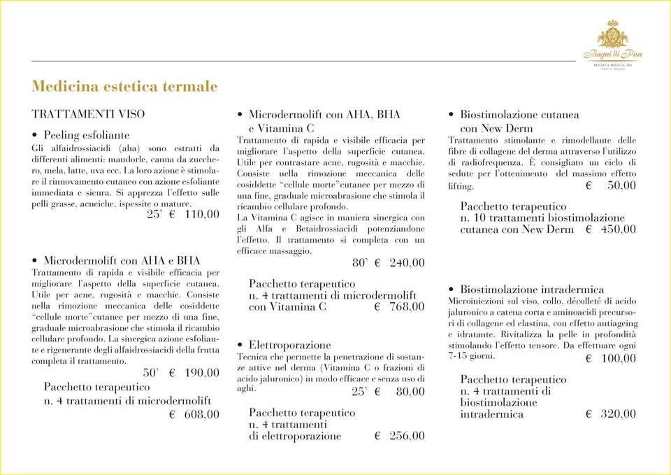 25 aa110,00 qmicrodermolift con AHA e BHA Trattamento di rapida e visibile efficacia per migliorare l aspetto della superficie cutanea. Utile per acne, rugosità e macchie.