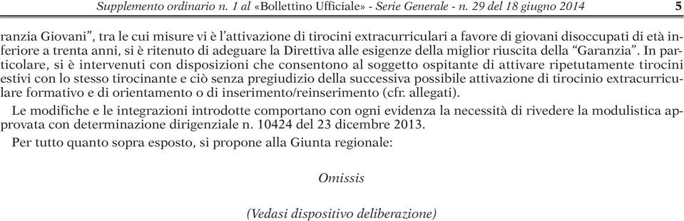 Direttiva alle esigenze della miglior riuscita della Garanzia.