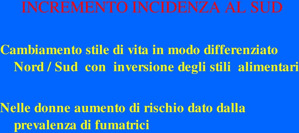 inversione degli stili alimentari Nelle donne