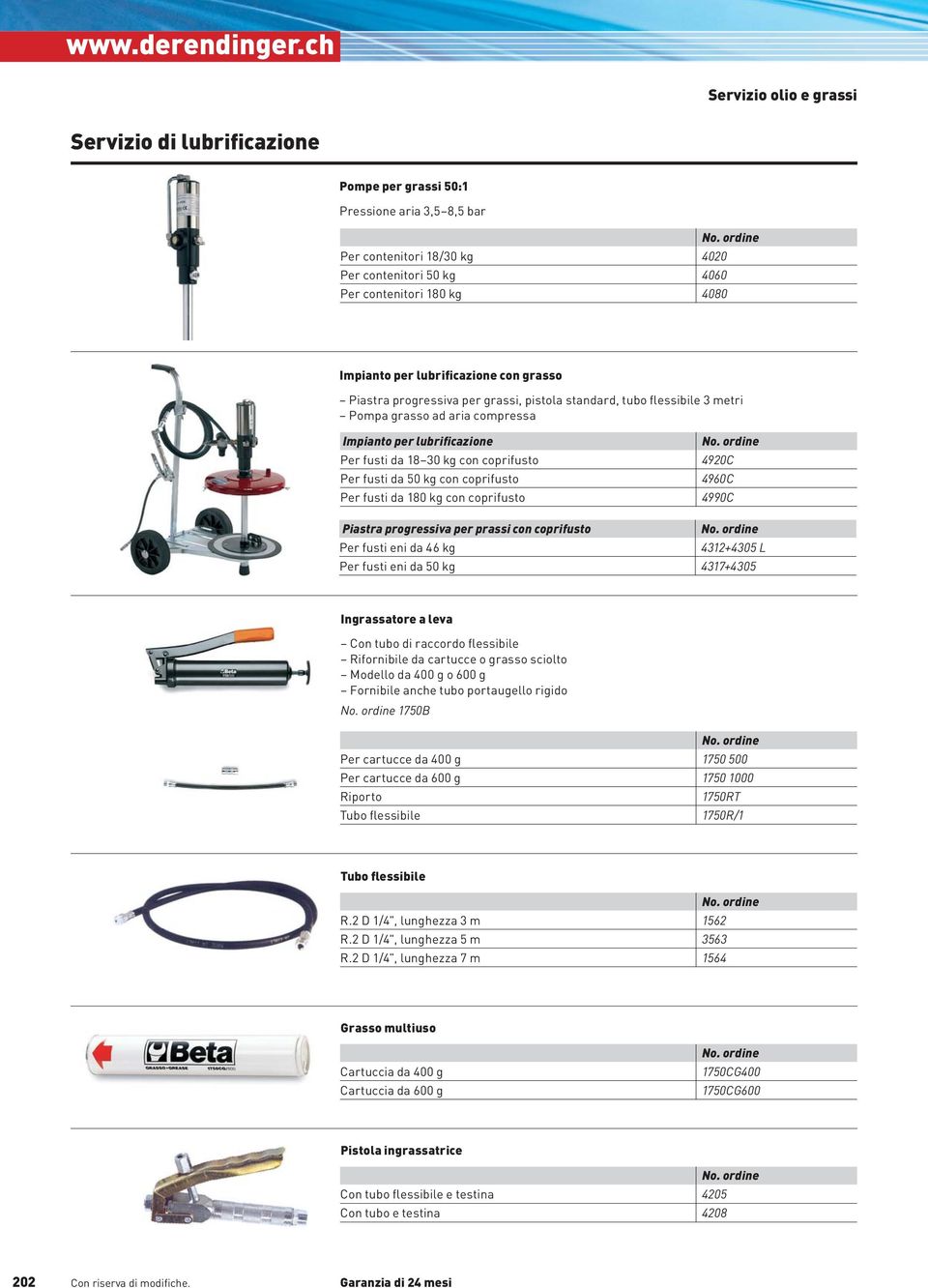 coprifusto Per fusti da 180 kg con coprifusto 4920C 4960C 4990C Piastra progressiva per prassi con coprifusto Per fusti eni da 46 kg 4312+4305 L Per fusti eni da 50 kg 4317+4305 Ingrassatore a leva