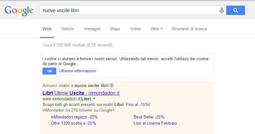 Google AdWords permette di «acquistare» determinate parole