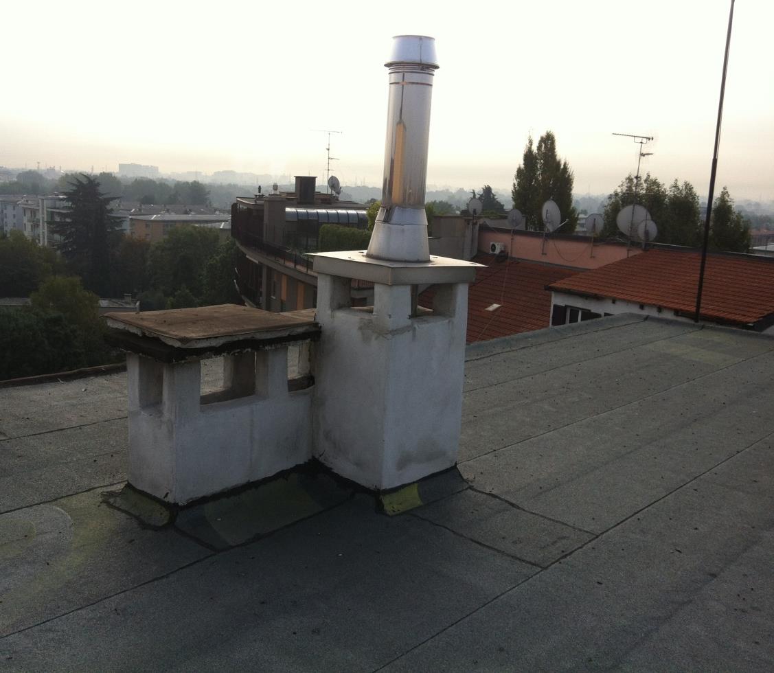 QUOTE DI SBOCCO Posizionamento del comignolo/terminale su edifici dotati di tetti piani Nel caso di assenza di ostacoli di qualsiasi