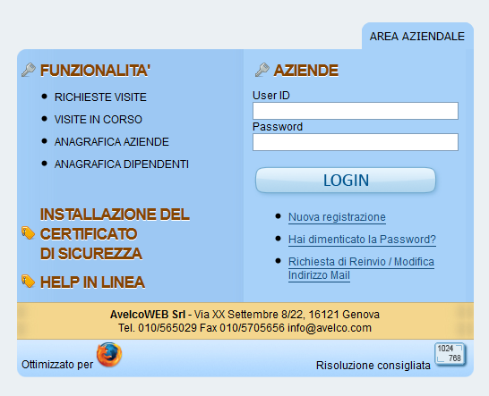 3 1 REGISTRAZIONE AZIENDA Selezionare Nuova registrazione dall area AZIENDE Per registrare la propria azienda è necessario compilare tutti i campi avendo