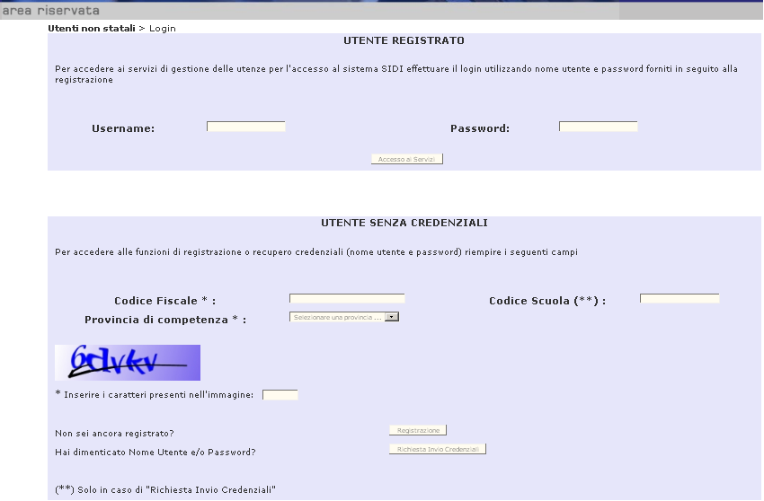 applicazione di nuova registrazione