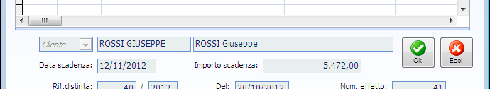 A D D E N D U M 7. 0 - A D H O C R E V O L U T I O N Fig. 15-33 - Abbina scadenza Questa maschera mediante i filtri impostabili (ad esempio tipo conto, codice conto, data scadenza, impo scadenza.