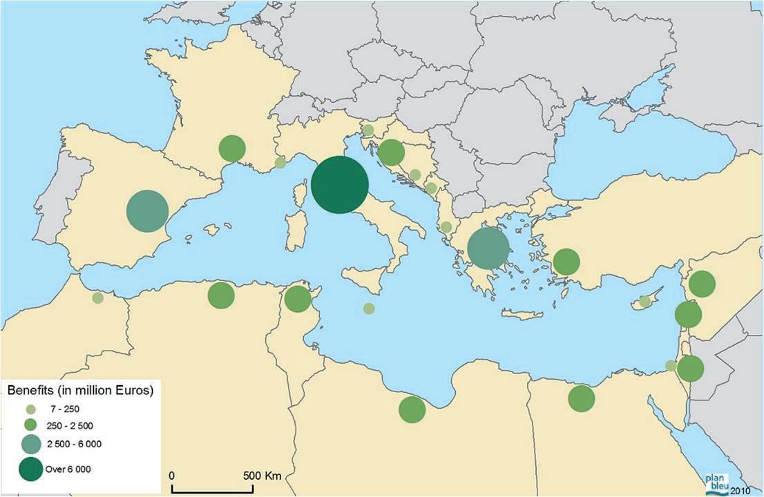 Qualche dato su gli Usi economici del mare e alcune stime del valore delle risorse marine Nel Mediterraneo, l Italia vanta un primato assoluto.